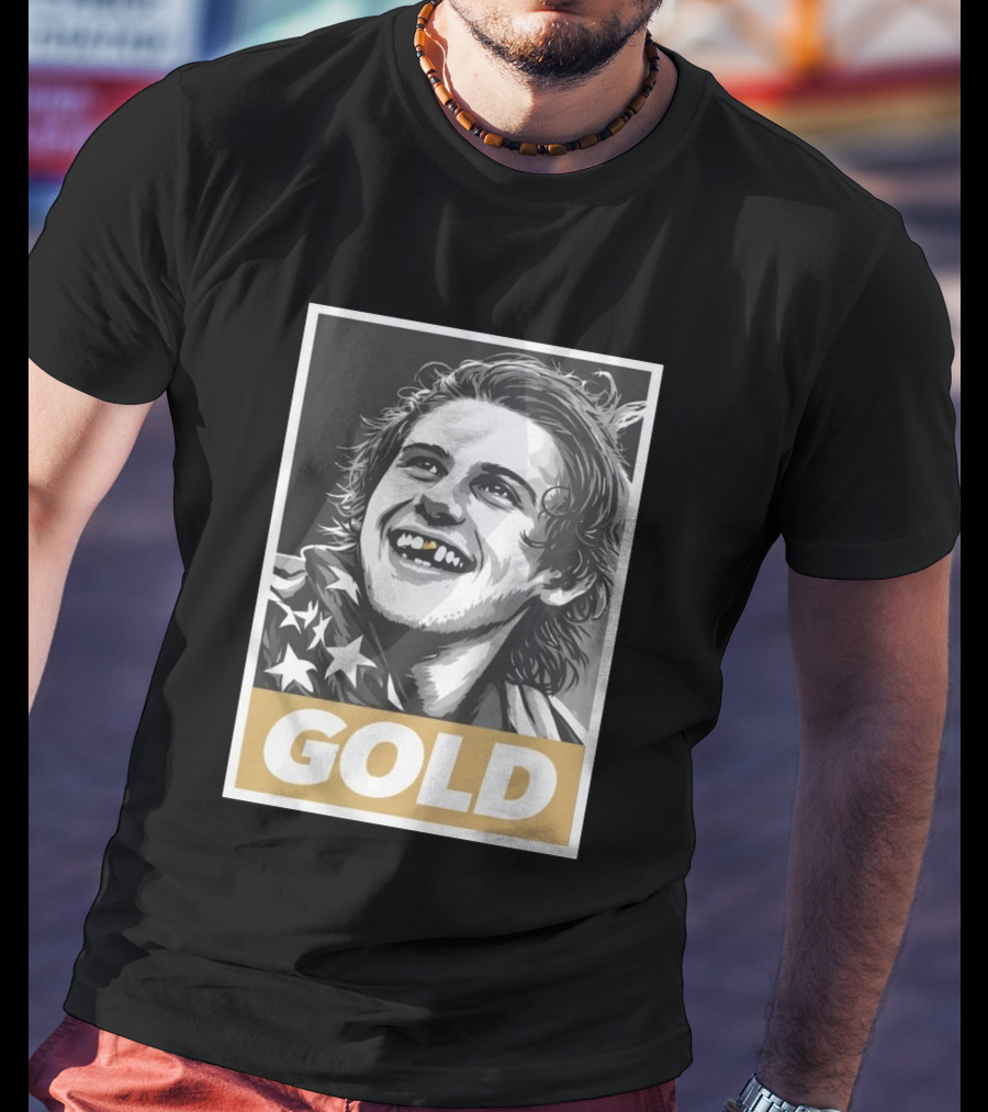 Jack Hughes Gold Medal Champion Olympic Legend Golden Smile T-Shirt