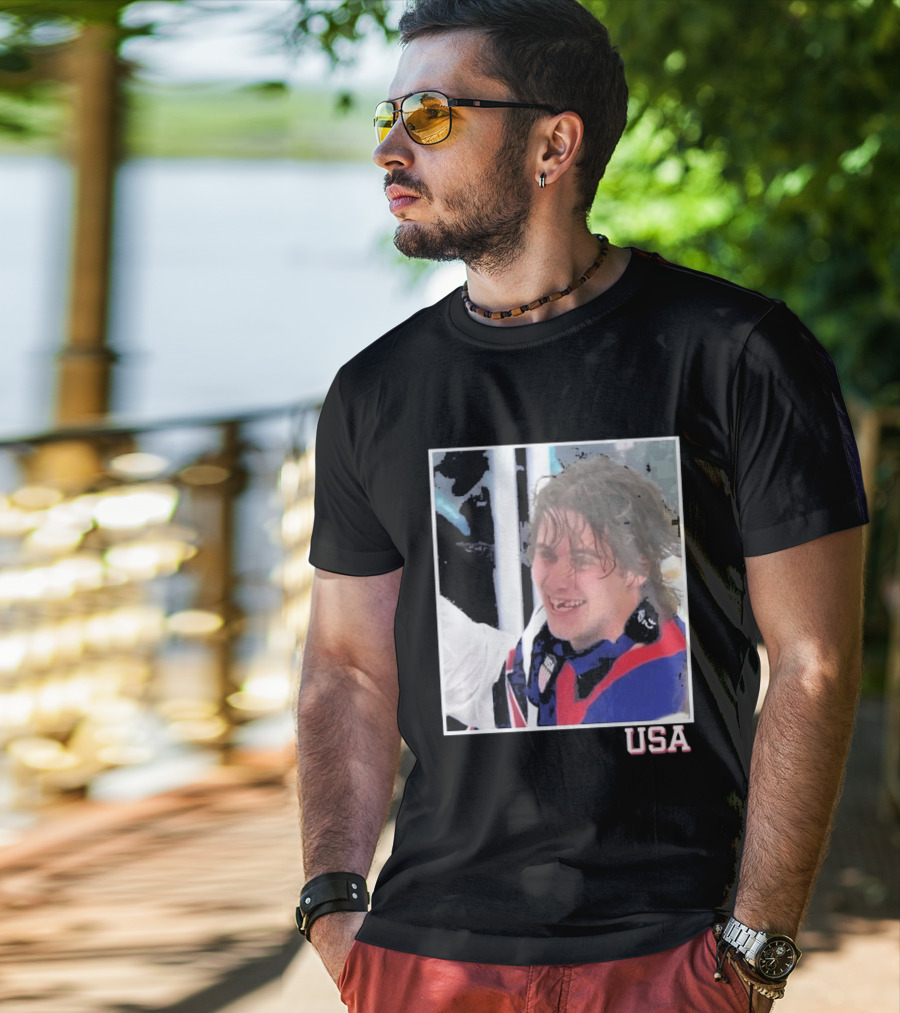 USA Hockey Jack Hughes Overtime Winner Celebration Moment T-Shirt