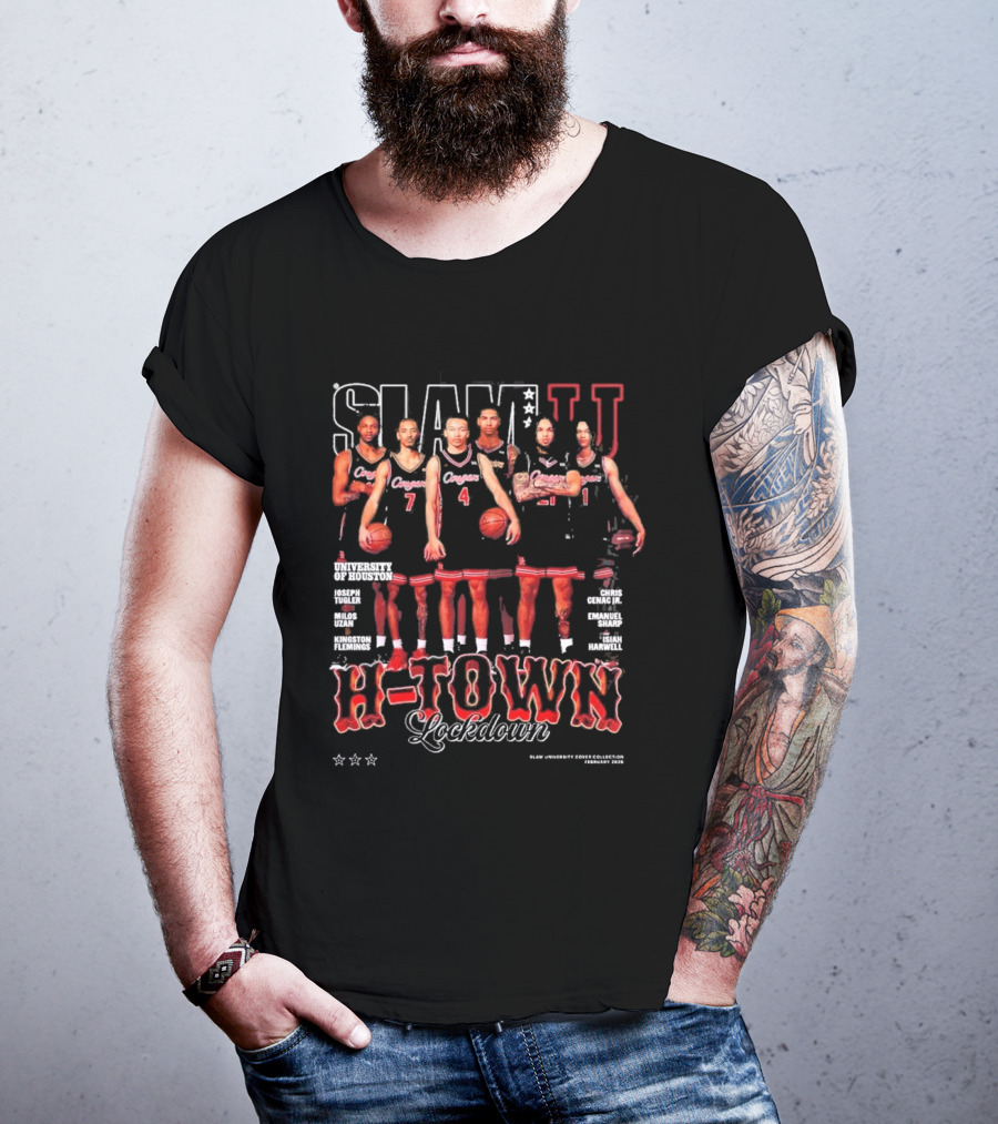 SLAM U 20 Houston Cougars H Town Lockdown Basketball Team T-Shirt