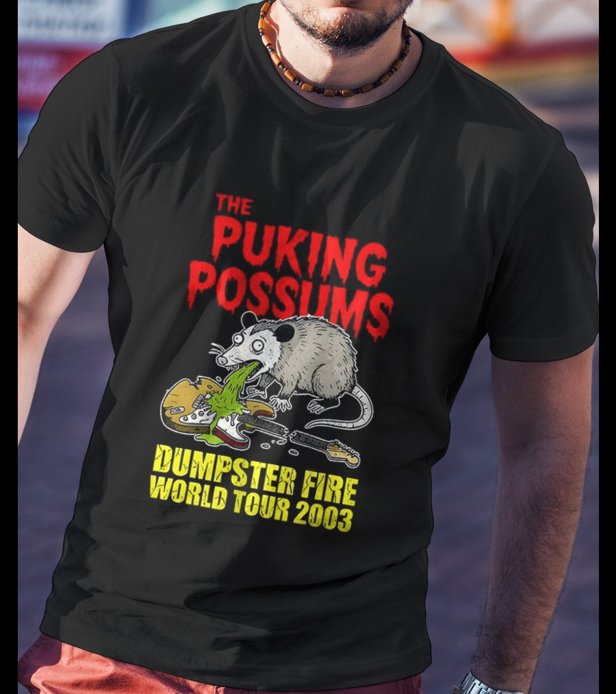 The Puking Possums Dumpster Fire World Tour 2003 Puking Possum T-Shirt