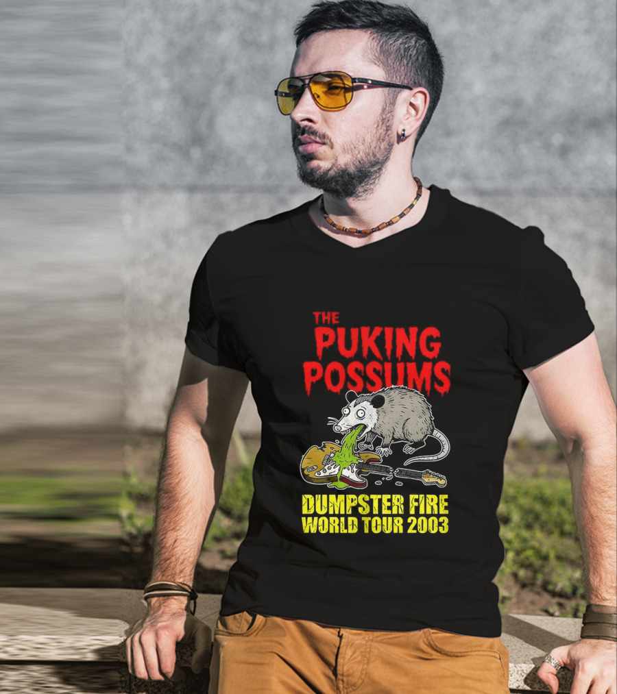 The Puking Possums Dumpster Fire World Tour 2003 Puking Possum T-Shirt