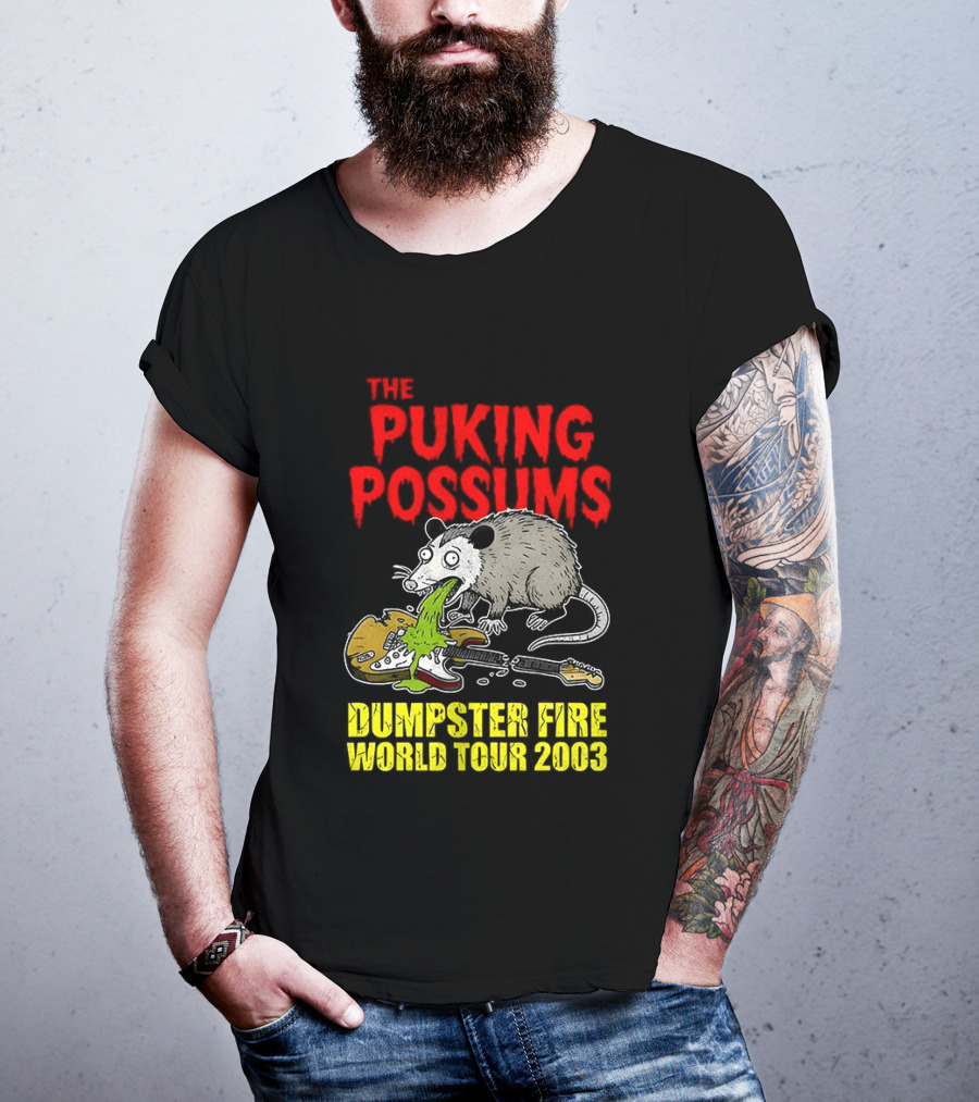 The Puking Possums Dumpster Fire World Tour 2003 Puking Possum T-Shirt