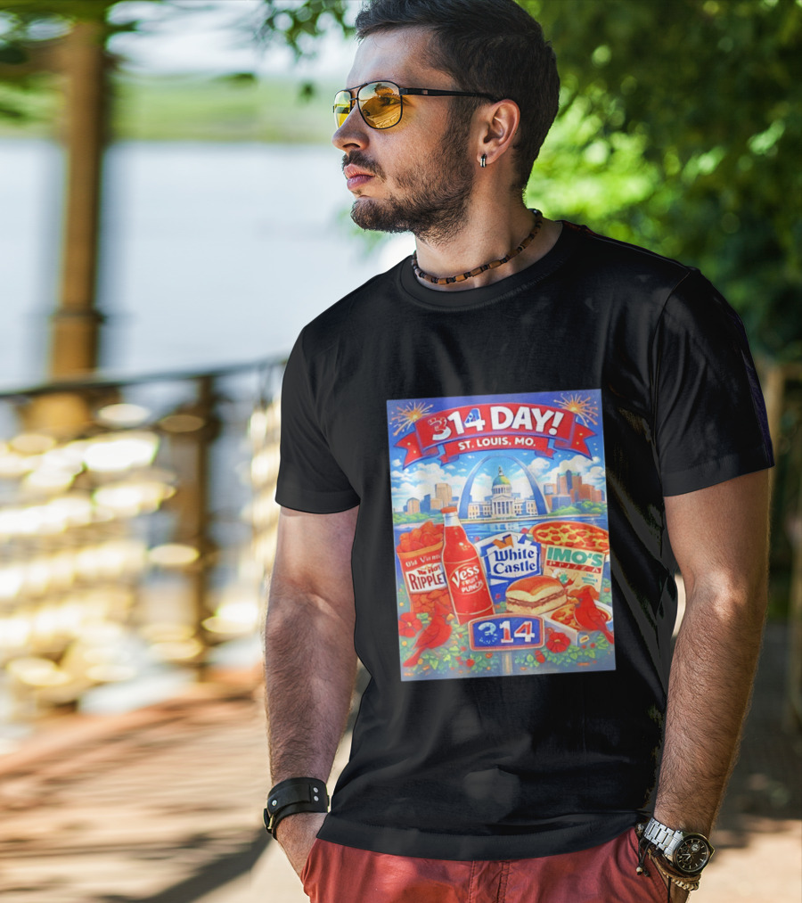 314 Day St Louis MO Arch Ripple Vess White Castle Imo's Pizza Cardinals T-Shirt