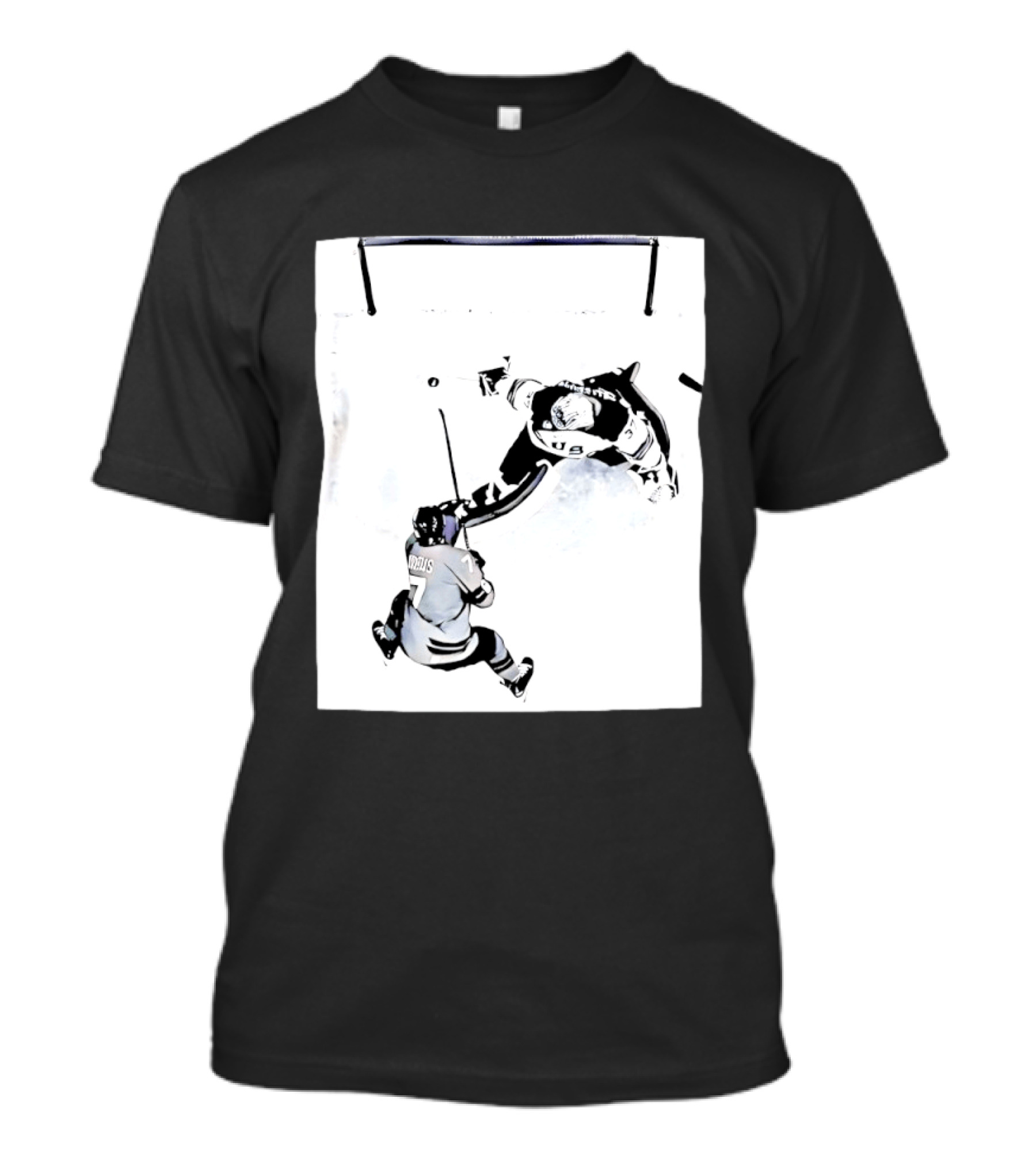 Connor Hellebuyck USA Olympic Gold Medal Win Hockey Action T-Shirt