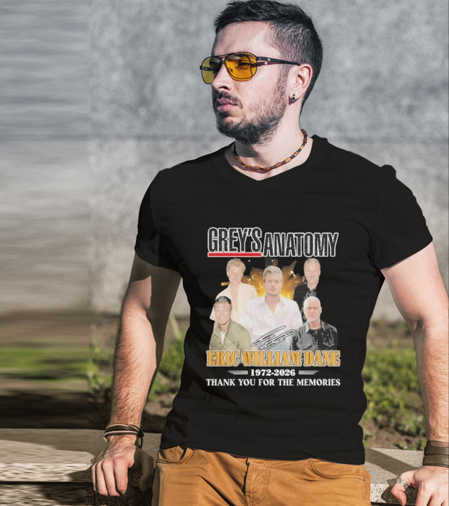 Eric William Dane Grey's Anatomy Thank You For The Memories T-Shirt