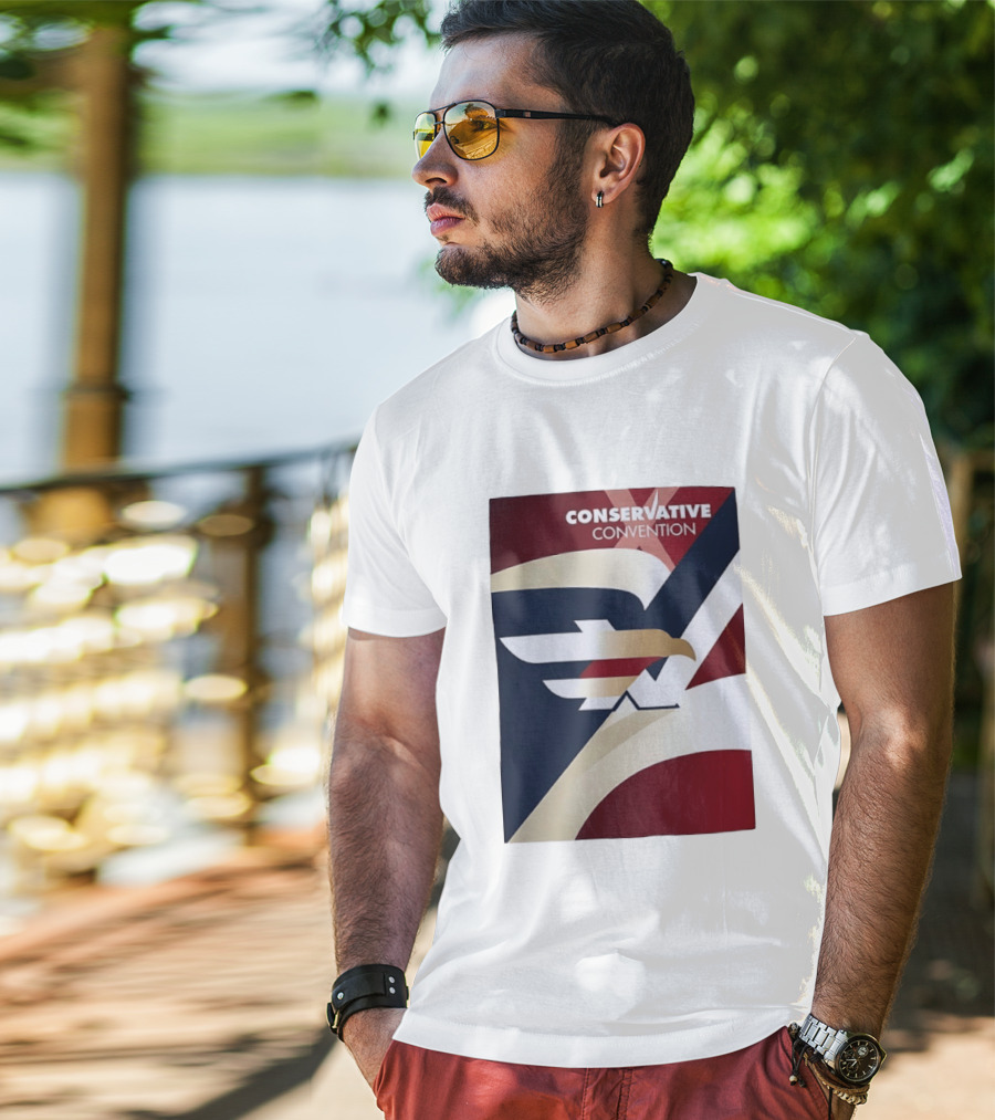 CONSERVATIVE CONVENTION Eagle American Flag T-Shirt
