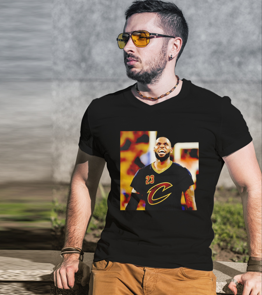 LeBron James Cleveland Cavaliers 23 Iconic Basketball Image T-Shirt
