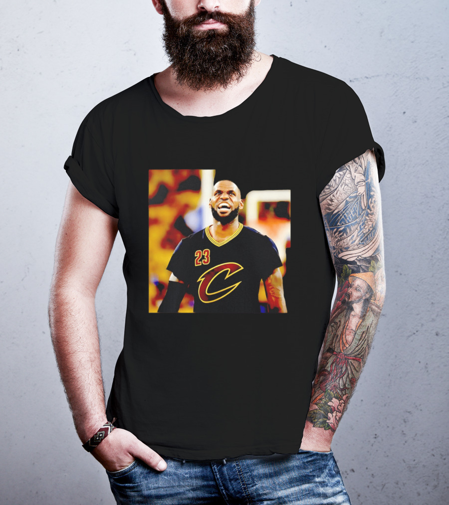 LeBron James Cleveland Cavaliers 23 Iconic Basketball Image T-Shirt