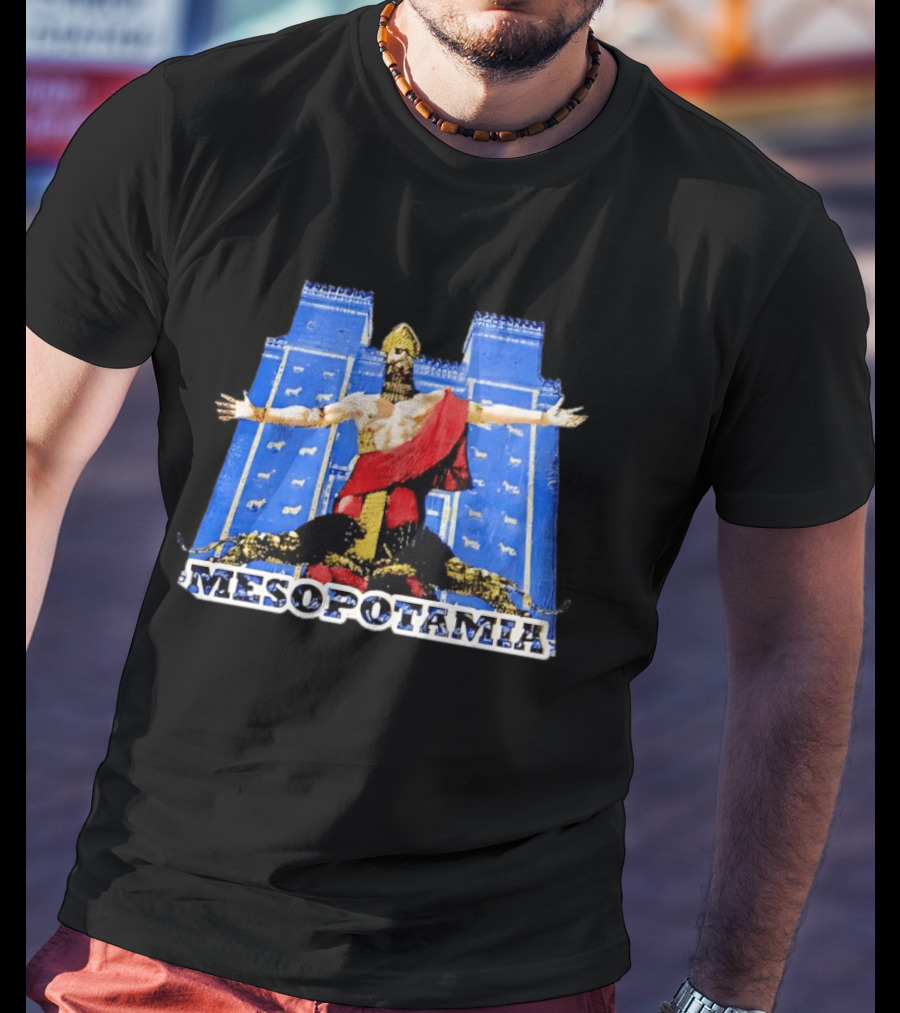Mesopotamia Ancient Ziggurat Warrior Embrace T-Shirt