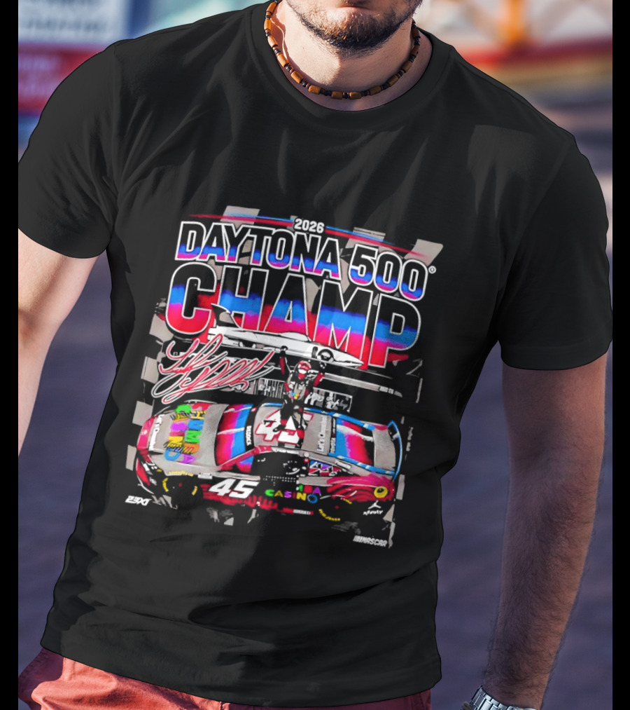 2026 Daytona 500 Champ Tyler Reddick Car Racing Victory Celebration T-Shirt