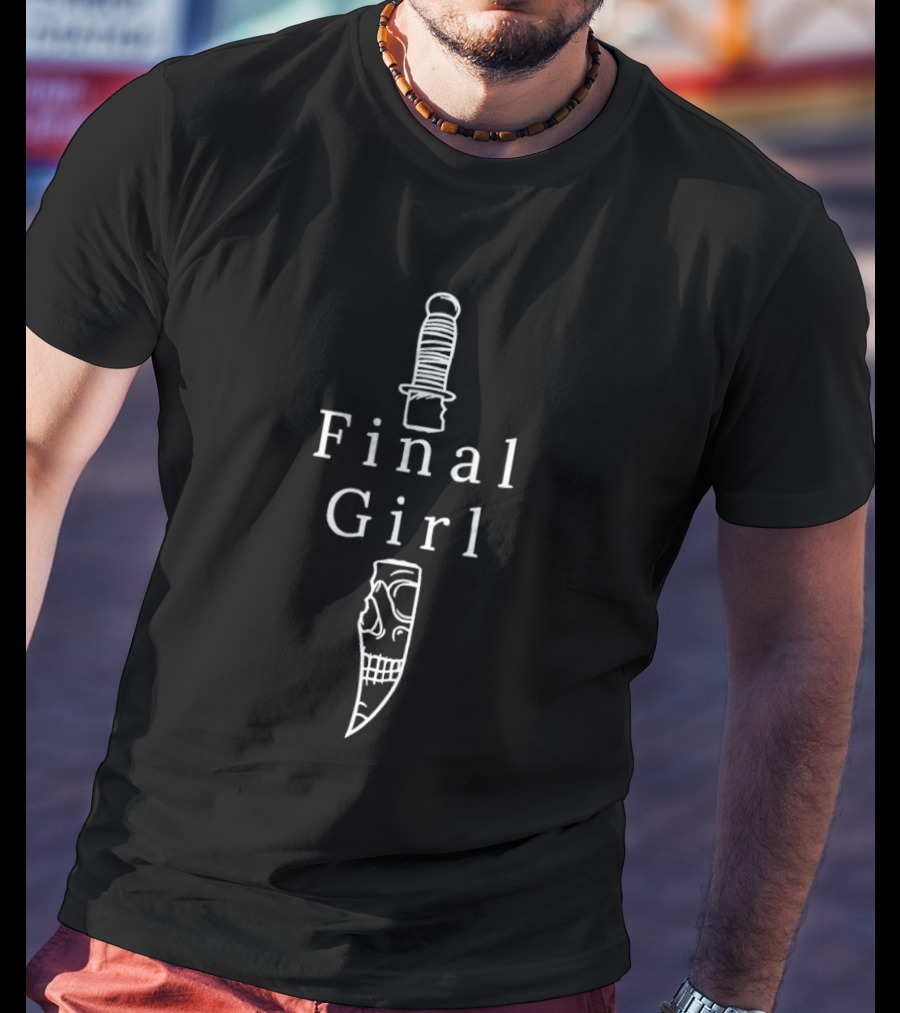 Final Girl Horror Knife Skull Scream Movie T-Shirt
