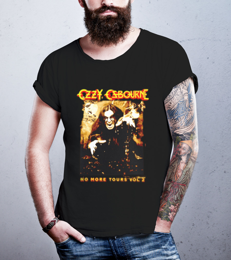 Ozzy Osbourne No More Tours Vol 2 Bats Full Moon Smoke Halloween T-Shirt