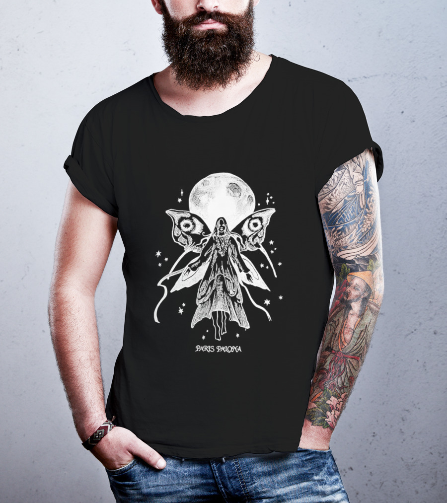 Paris Paloma Mothman Moon Scene T-Shirt