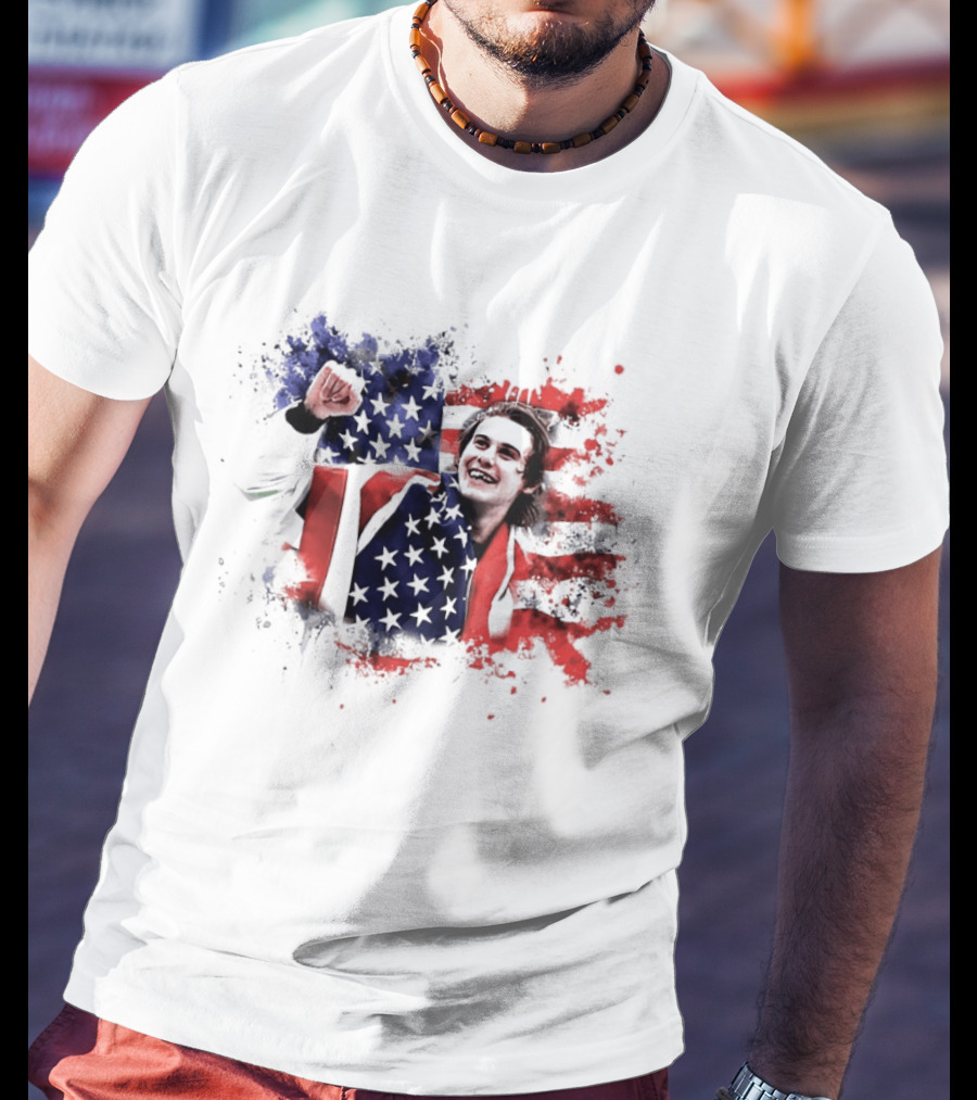 Jack Hughes USA Hockey Overtime Winner Victory Celebration T-Shirt