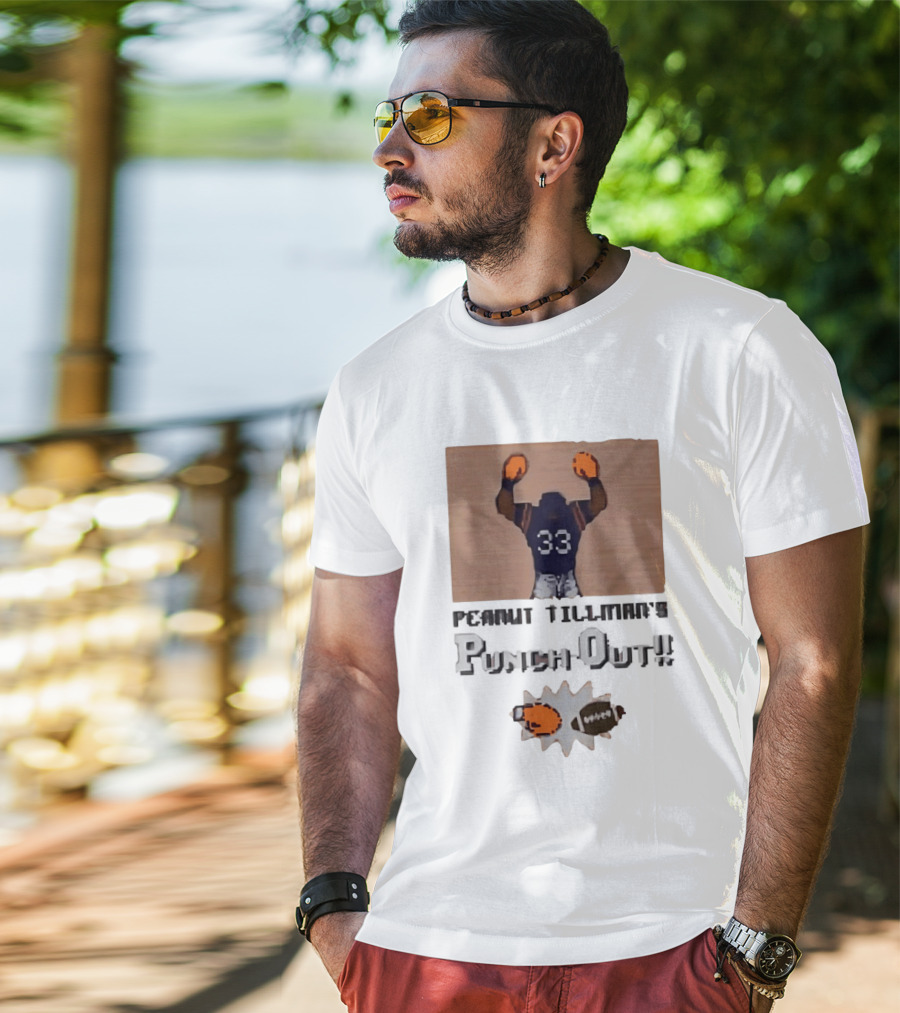 Peanut Tillman Punch Out 33 Chicago Bears Football T-Shirt