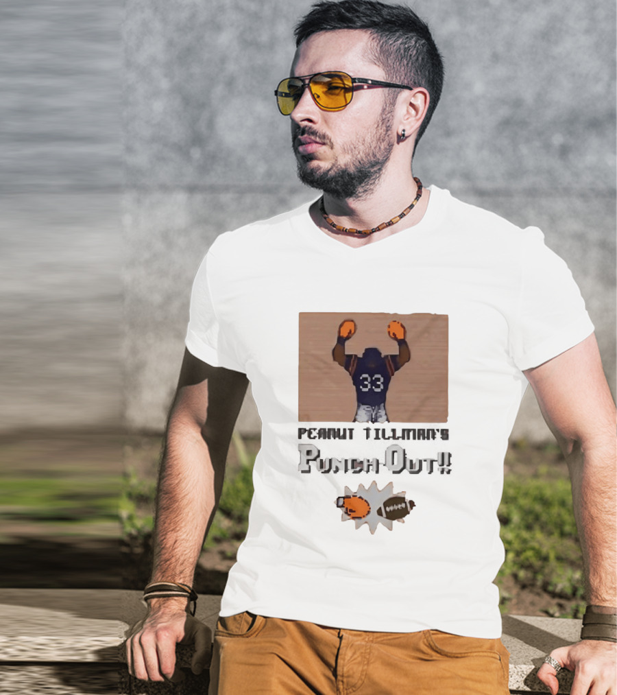 Peanut Tillman Punch Out 33 Chicago Bears Football T-Shirt