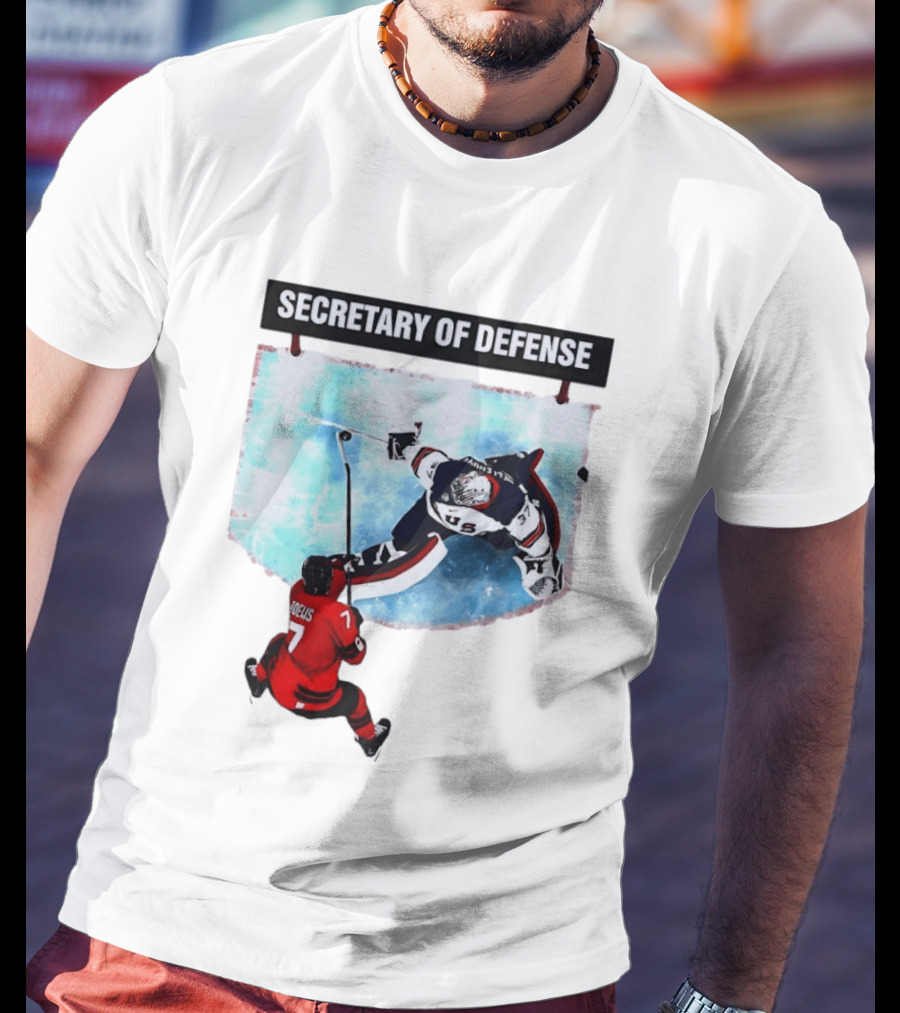 Secretary Of Defense USA Hockey Goalie Epic Save Faceoff T-Shirt
