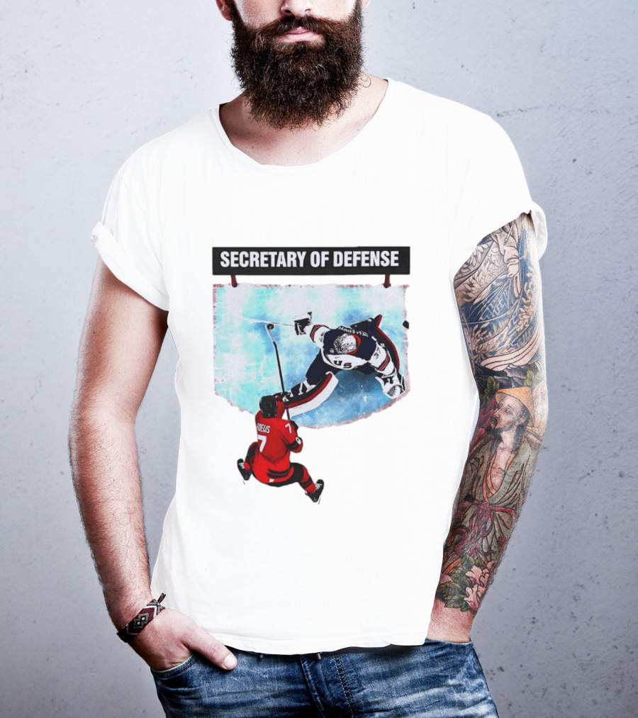 Secretary Of Defense USA Hockey Goalie Epic Save Faceoff T-Shirt