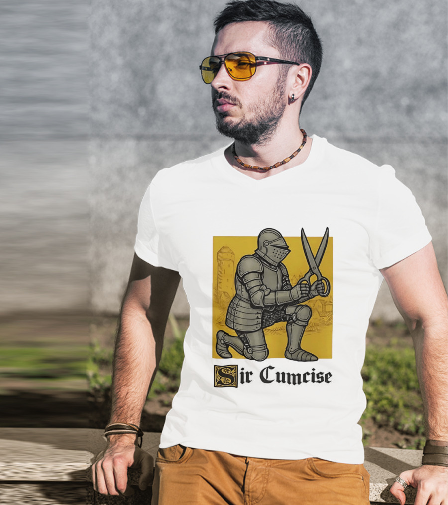 Sir Cumcise Knight Armor With Scissors Medieval T-Shirt
