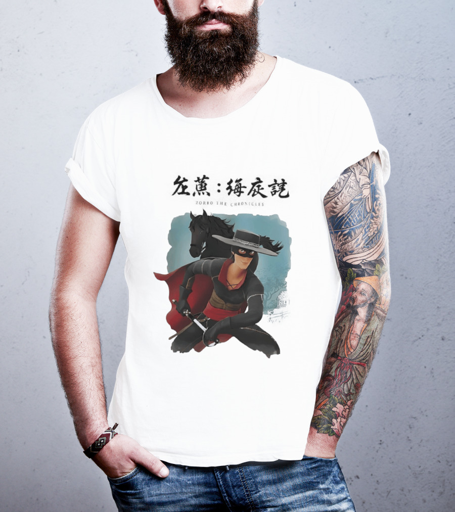 Zorro The Chronicles Heroic Adventure And Black Horse T-Shirt