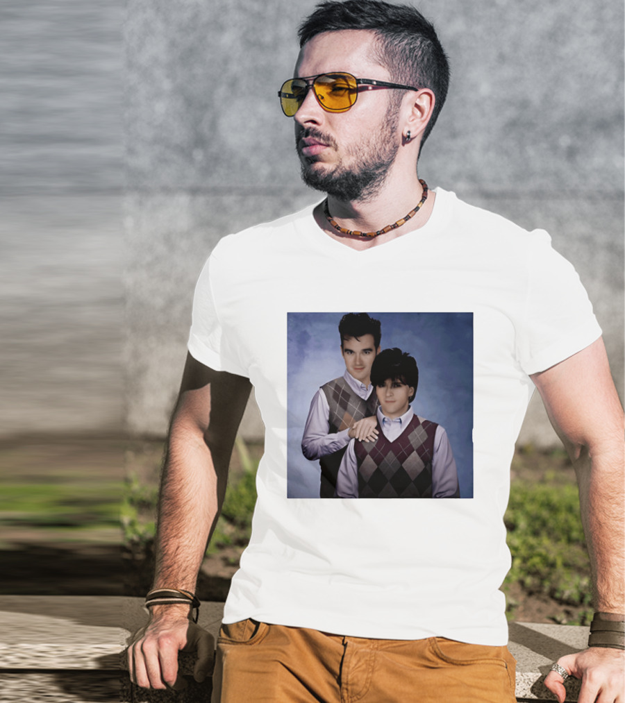 Morrissey Moz Johnny Marr Argyle Sweater Step Brothers T-Shirt