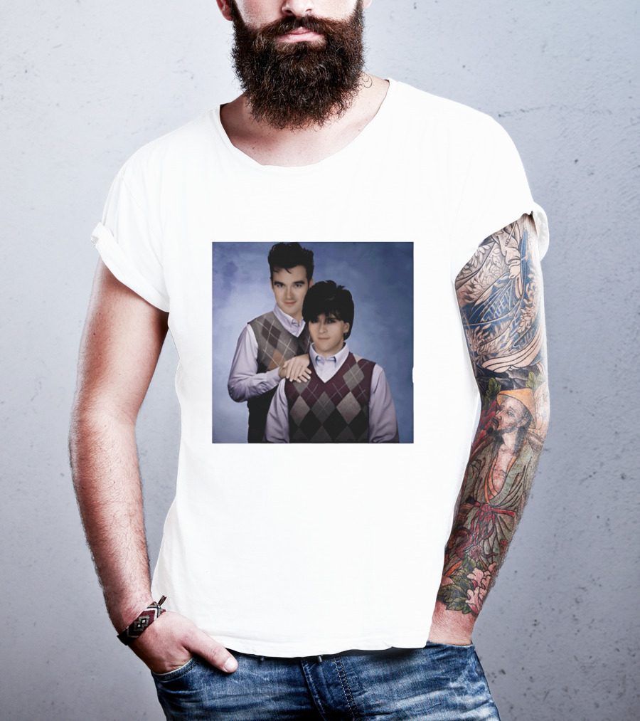 Morrissey Moz Johnny Marr Argyle Sweater Step Brothers T-Shirt
