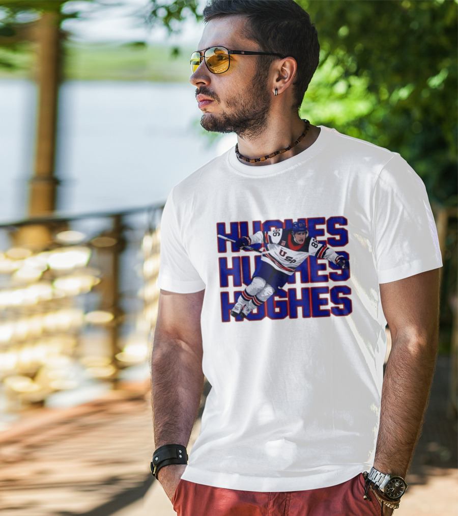 Team USA Jack Hughes Iconic Game Winning Goal Celebration T-Shirt
