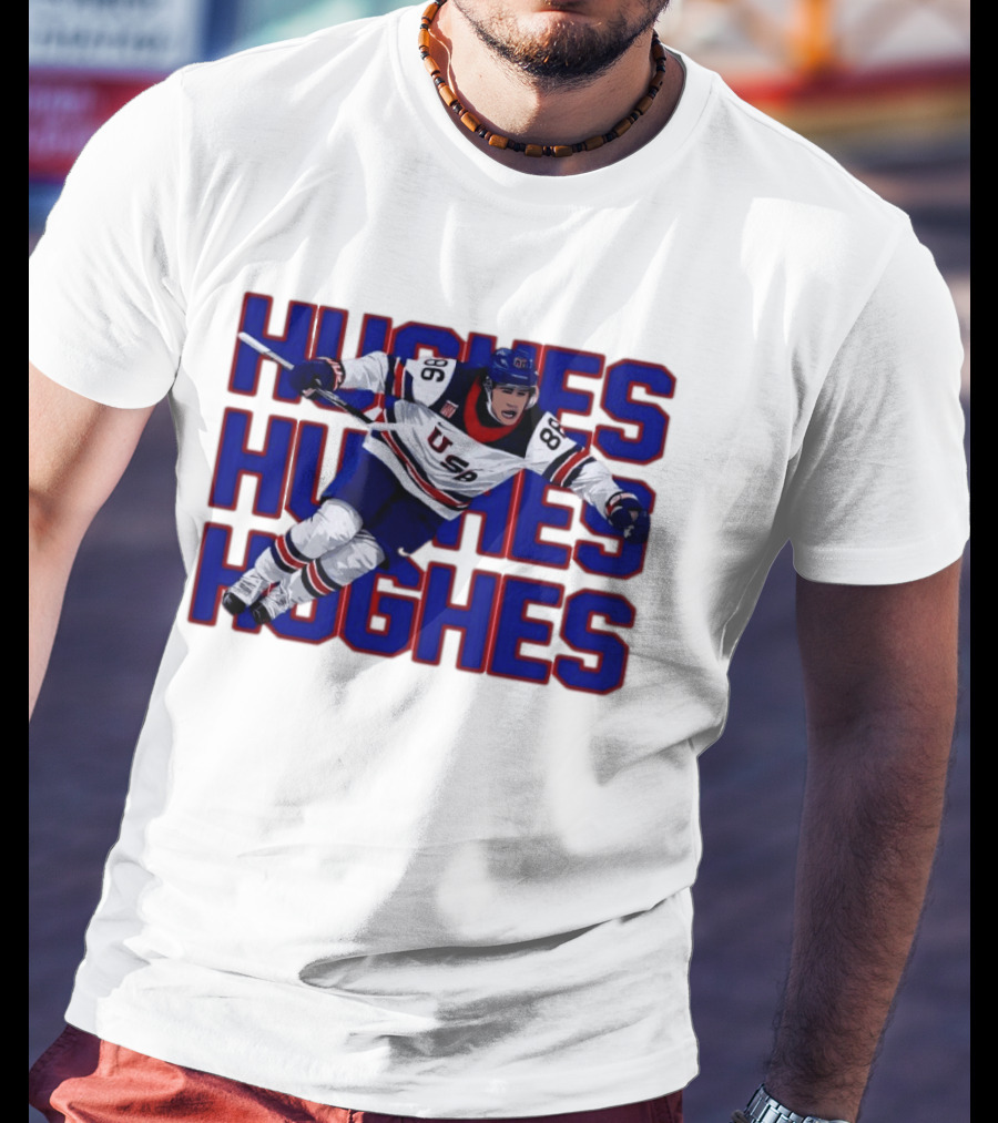 Team USA Jack Hughes Iconic Game Winning Goal Celebration T-Shirt