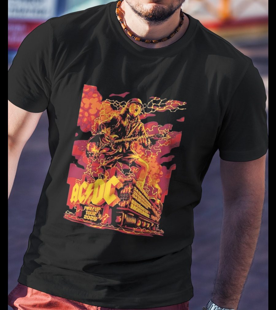 ACDC PWR Up Tour 2026 Sao Paulo Estadio Do Morumbi February 24 28 March 4 Concert T-Shirt