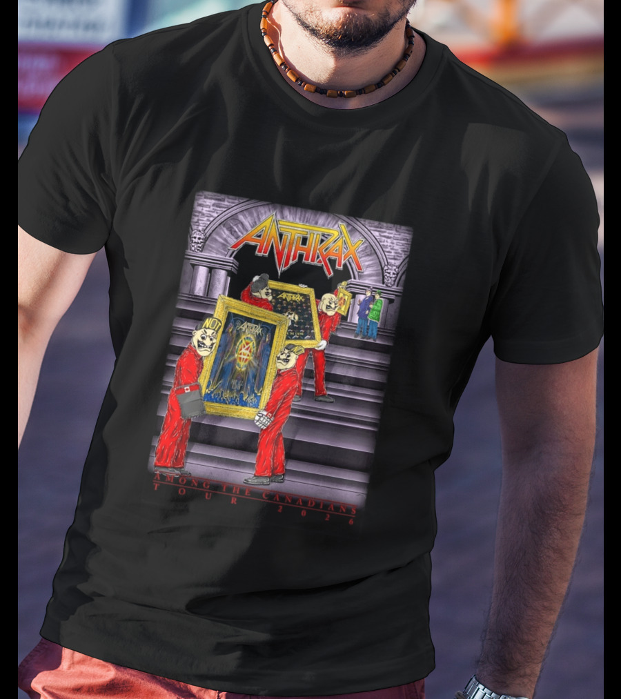 Anthrax Among The Canadians Tour 2026 Album Art Collectors T-Shirt