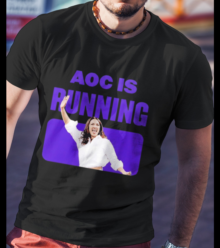 AOC Is Running For President 2028 Bold Campaign Enthusiasm T-Shirt