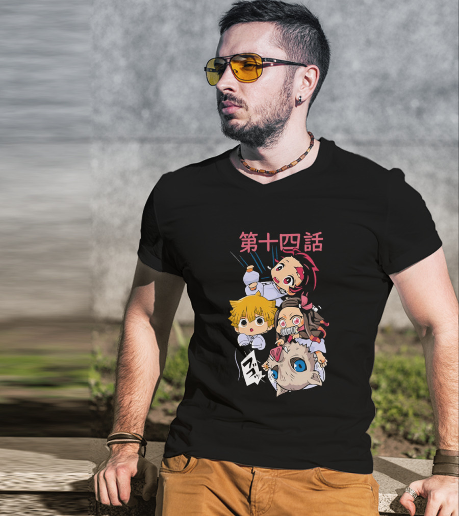 Chibi Anime Characters Playful Expressions T-Shirt