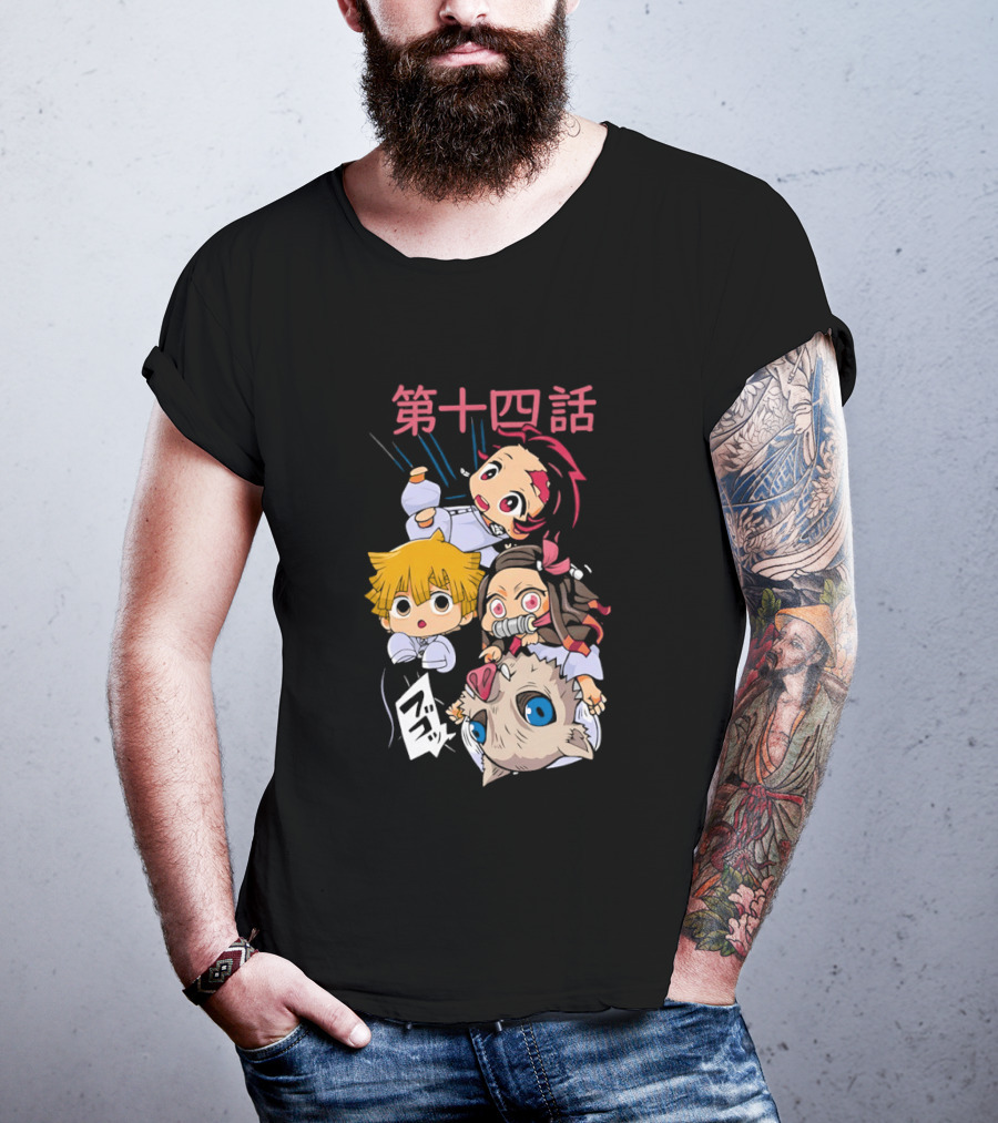 Chibi Anime Characters Playful Expressions T-Shirt