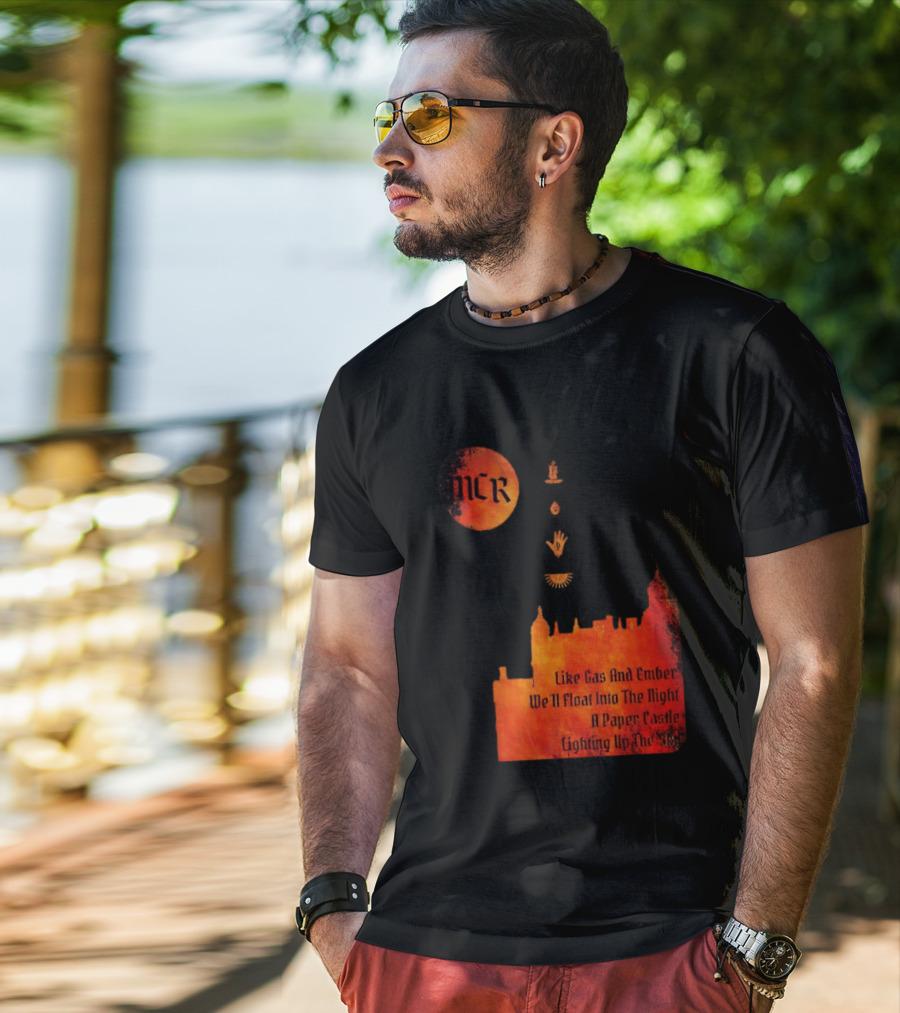 MCR Like Gas And Ember We'll Float Into The Night A Paper Castle Lighting Up The Sky T-Shirt