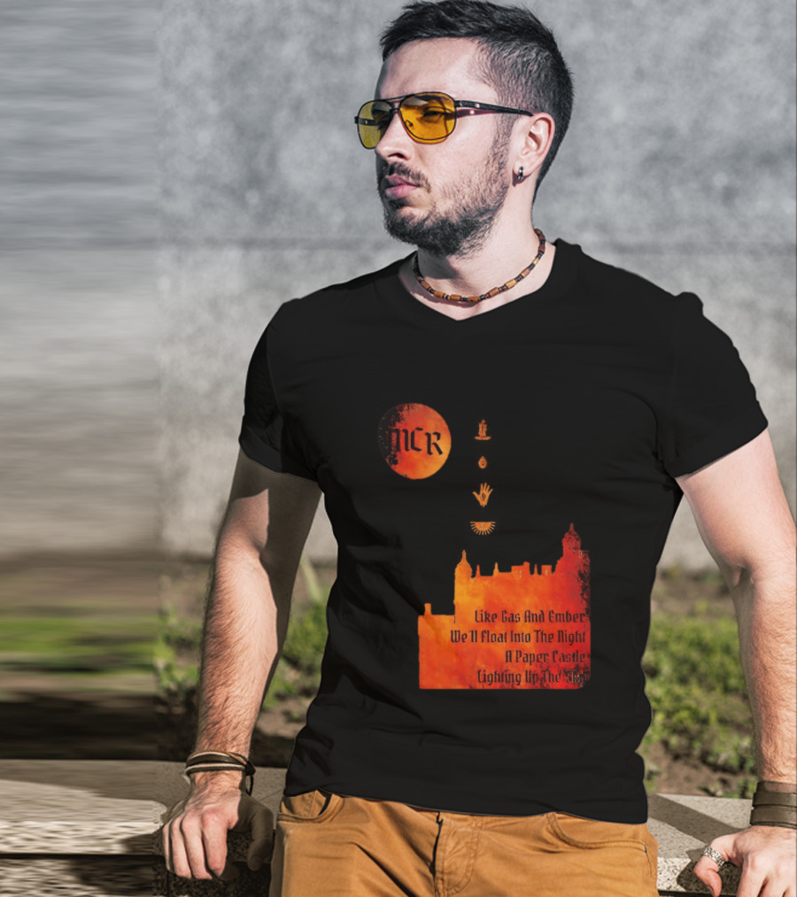 MCR Like Gas And Ember We'll Float Into The Night A Paper Castle Lighting Up The Sky T-Shirt