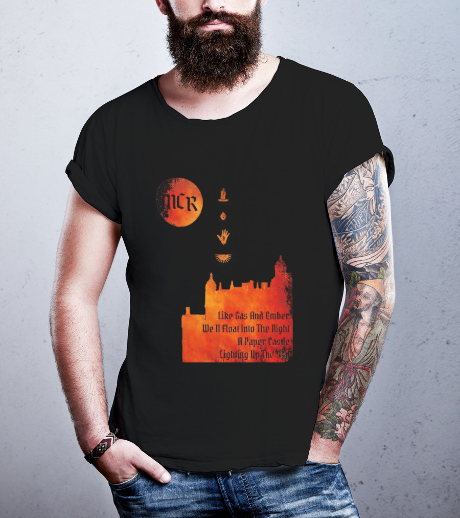 MCR Like Gas And Ember We'll Float Into The Night A Paper Castle Lighting Up The Sky T-Shirt