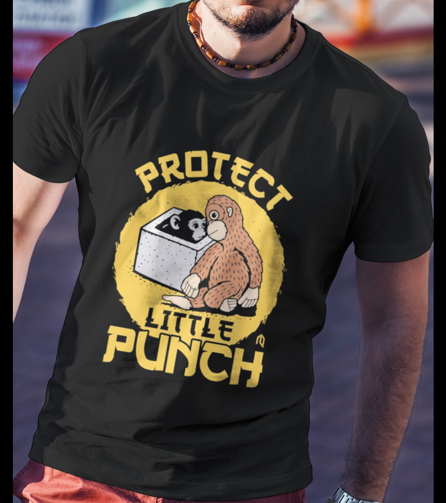 Protect Little Punch The Monkey T-Shirt