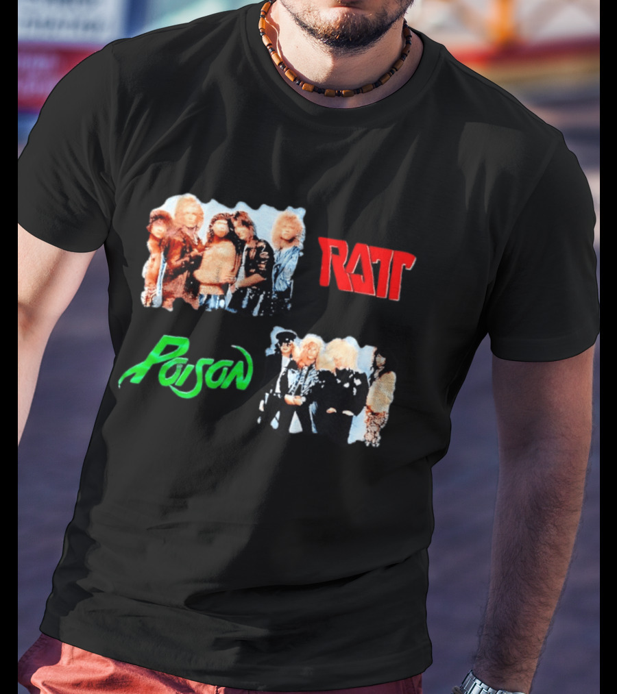 Ratt Poison 80s Glam Metal Band T-Shirt
