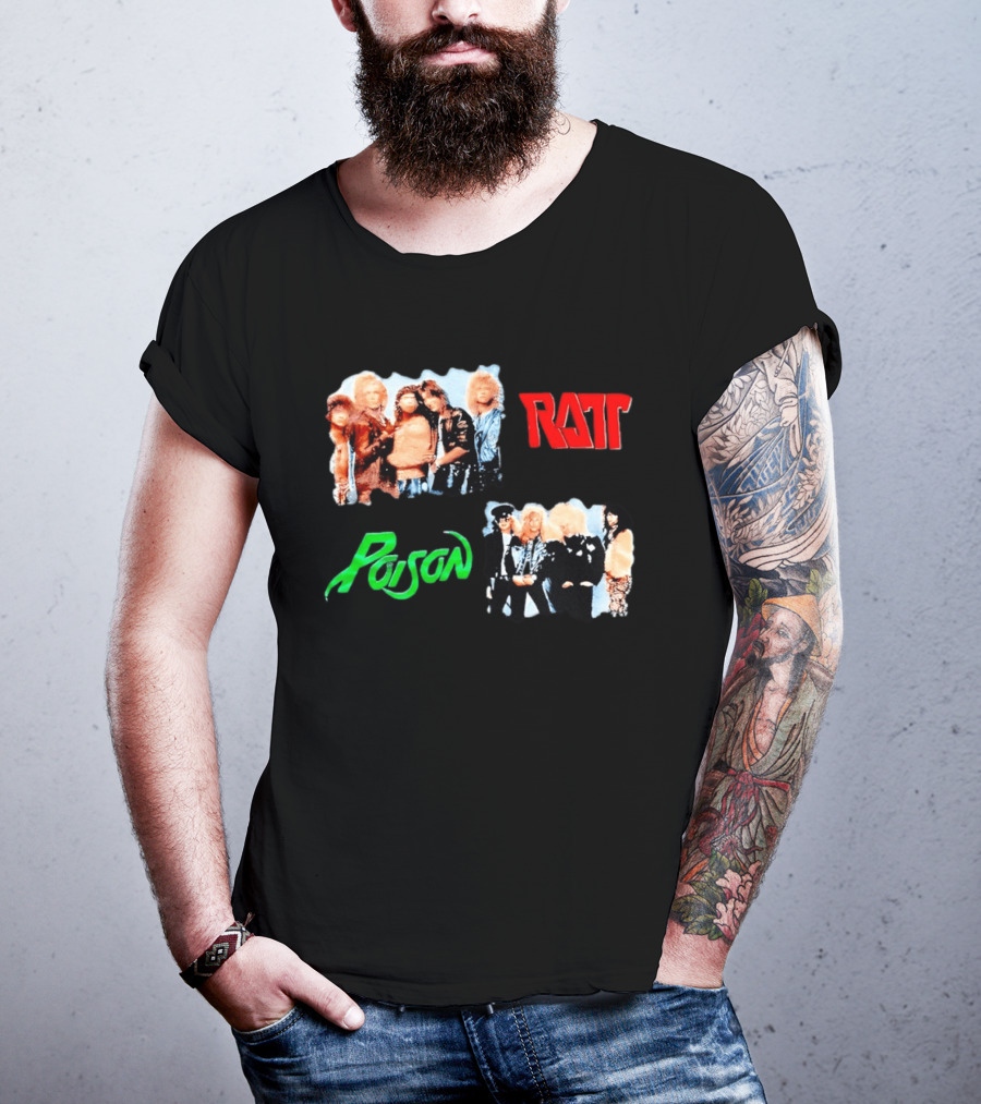 Ratt Poison 80s Glam Metal Band T-Shirt
