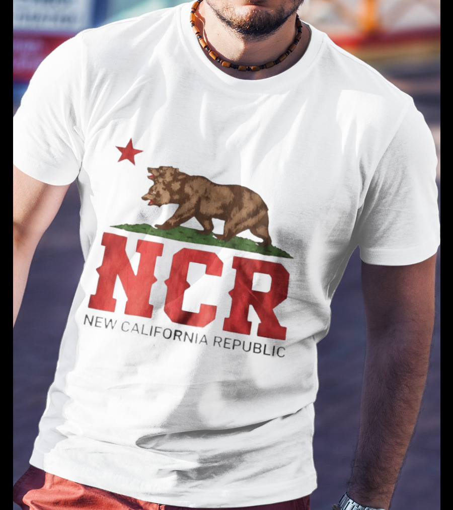 Fallout NCR Bear New California Republic Flag T-Shirt