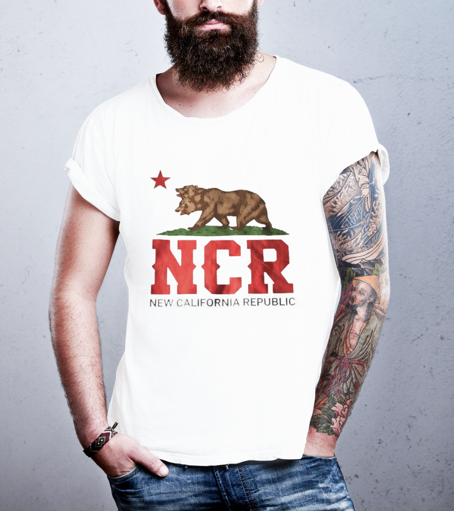 Fallout NCR Bear New California Republic Flag T-Shirt