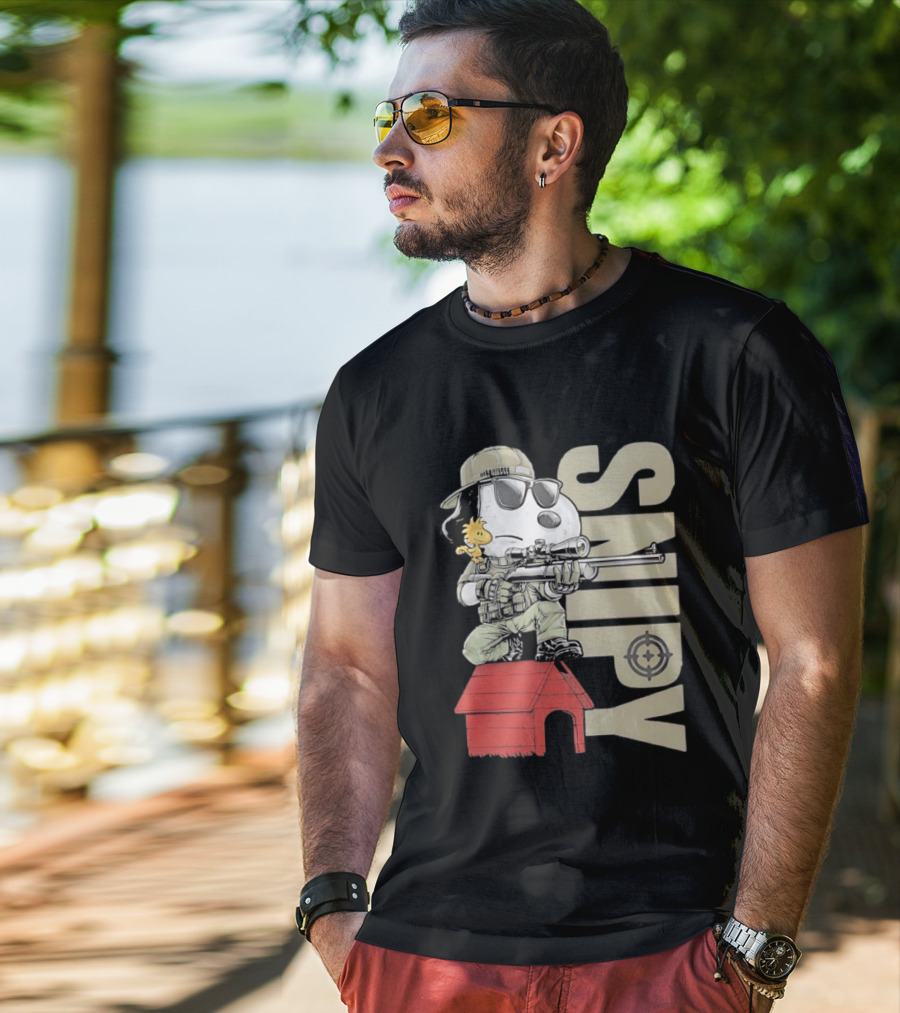 Snoopy Woodstock Sniper Doghouse Peanuts Target T-Shirt