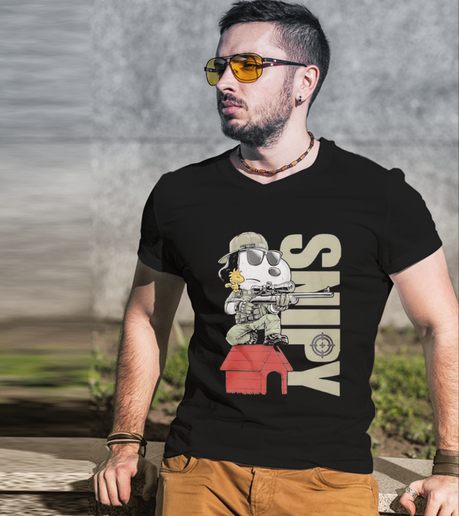 Snoopy Woodstock Sniper Doghouse Peanuts Target T-Shirt