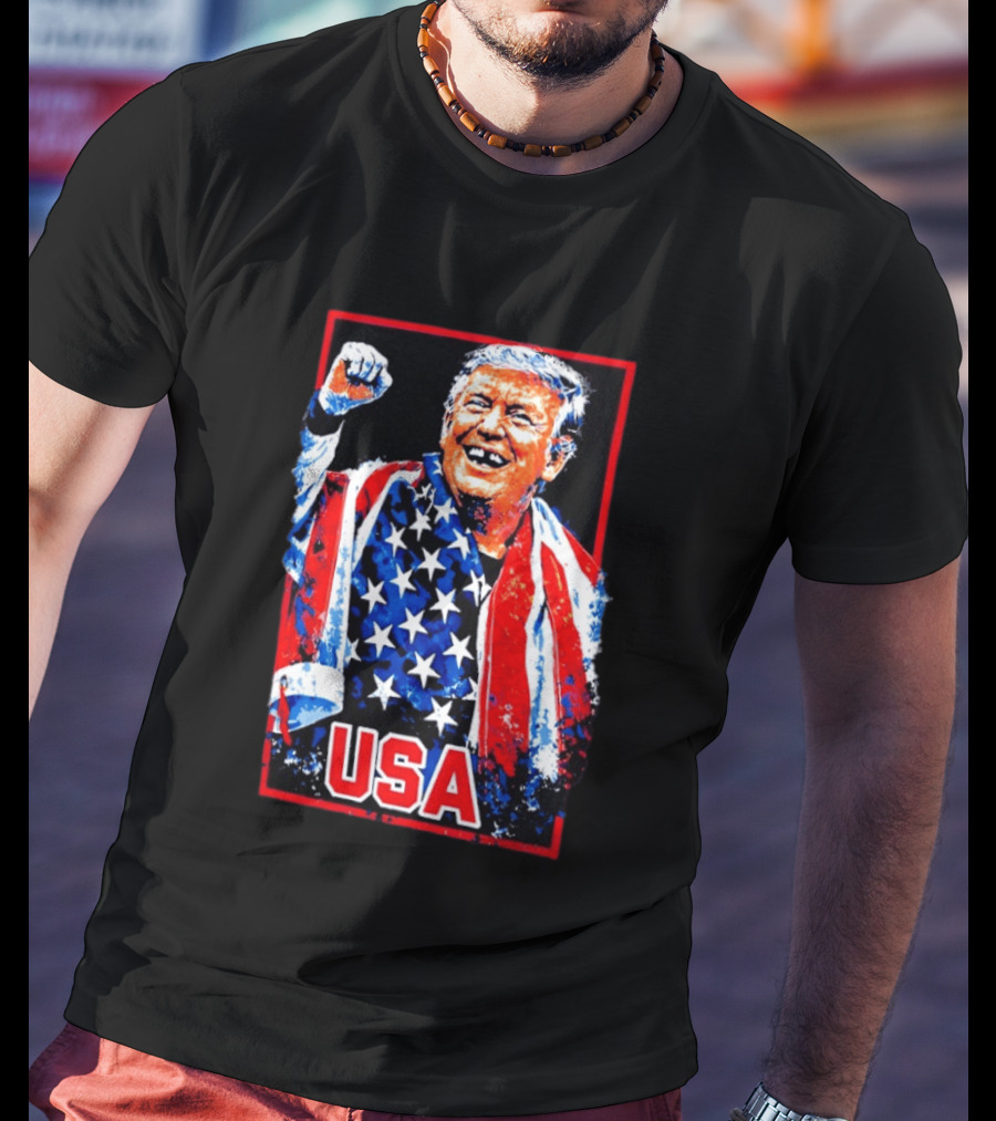 Team USA Hockey Trump USA Patriotic Flag T-Shirt