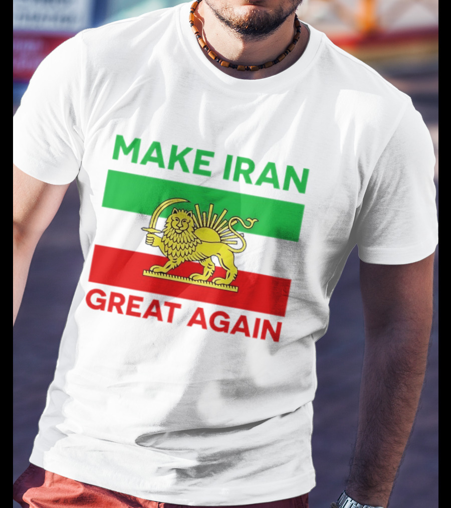 Make Iran Great Again Lion And Sun Symbol 2026 Free Iran T-Shirt