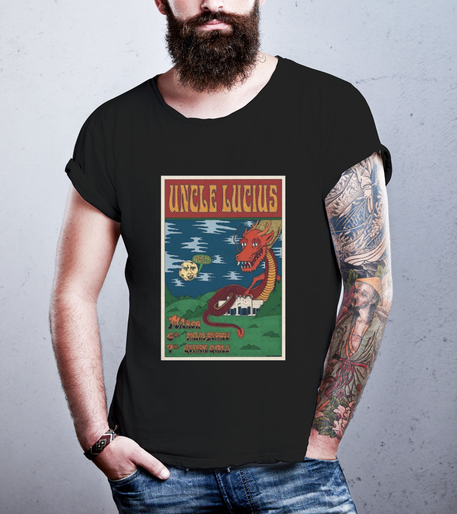 Uncle Lucius Gruene Hall March 6 7 2026 With Dallas Burrow And Gutrie Girls Dragon T-Shirt