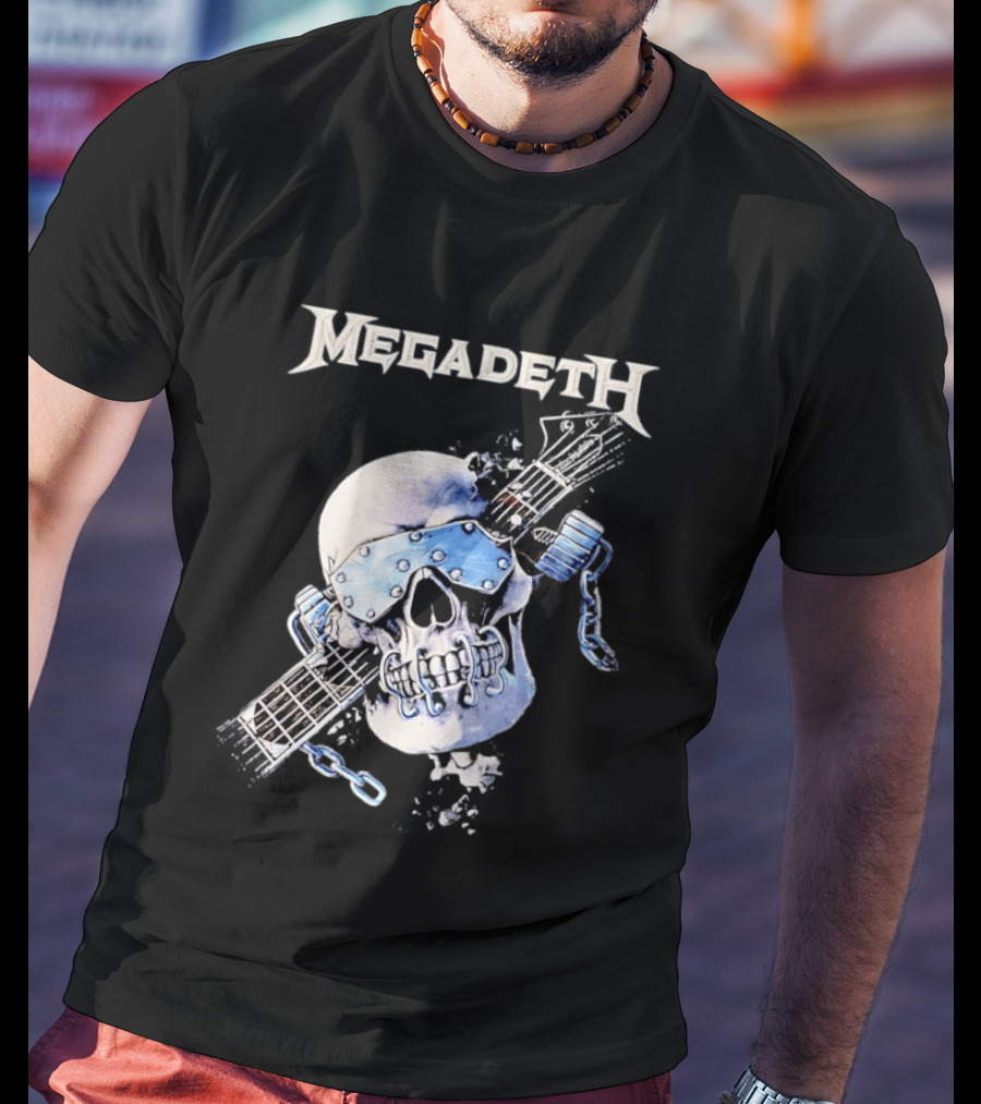 Vic Let There Be Shred Megadeth Canada 2026 Tour Skull Chains Guitar T-Shirt