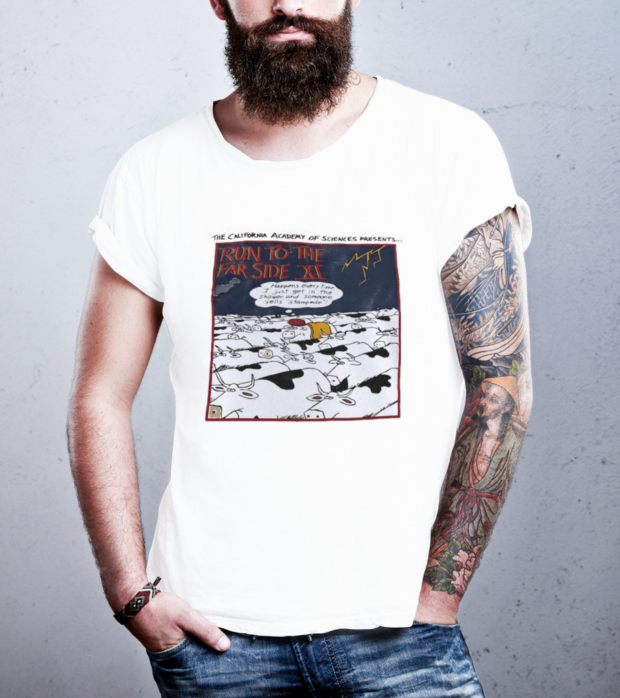 Run To The Far Side XI California Academy Of Sciences Stampede Scene T-Shirt