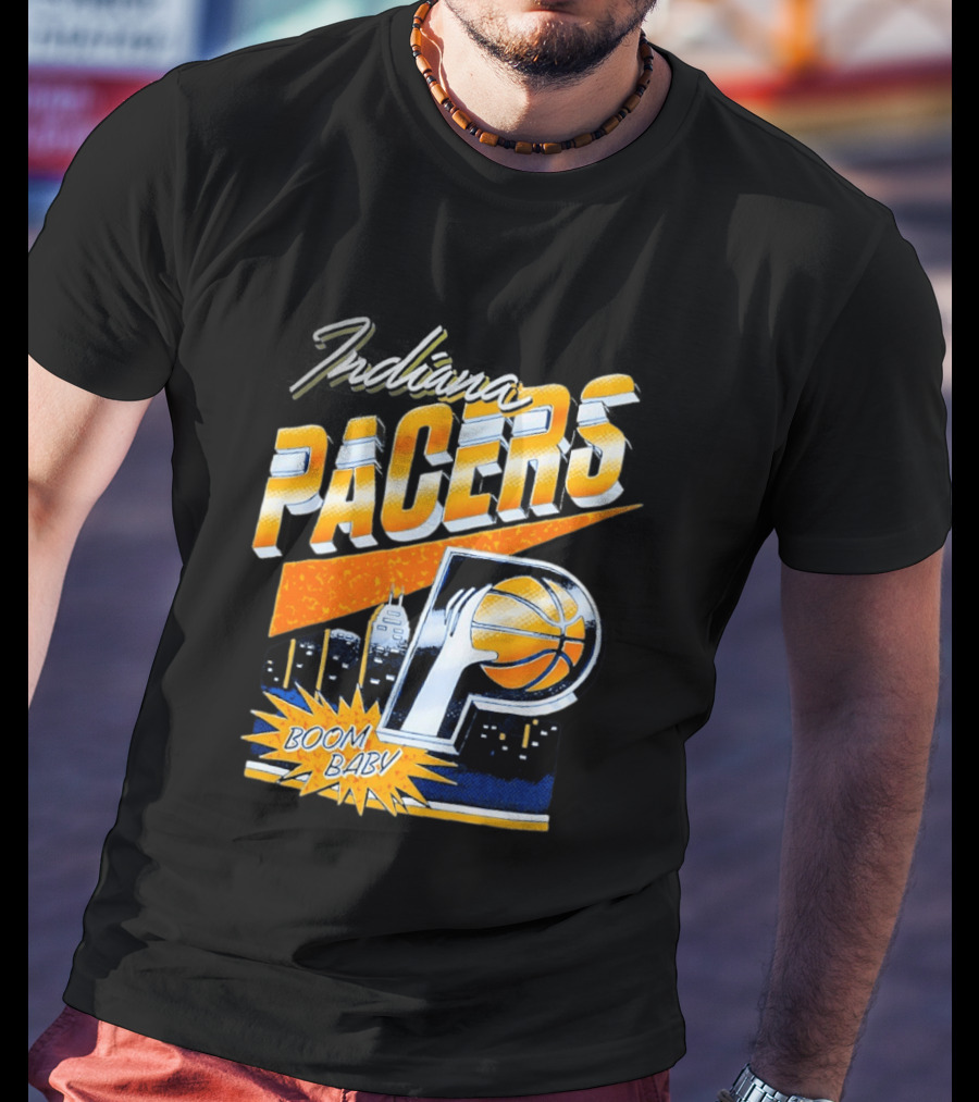 Indiana Pacers Boom Baby Basketball City T-Shirt