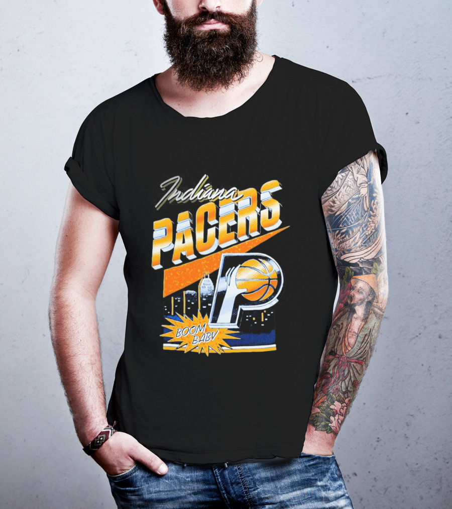 Indiana Pacers Boom Baby Basketball City T-Shirt